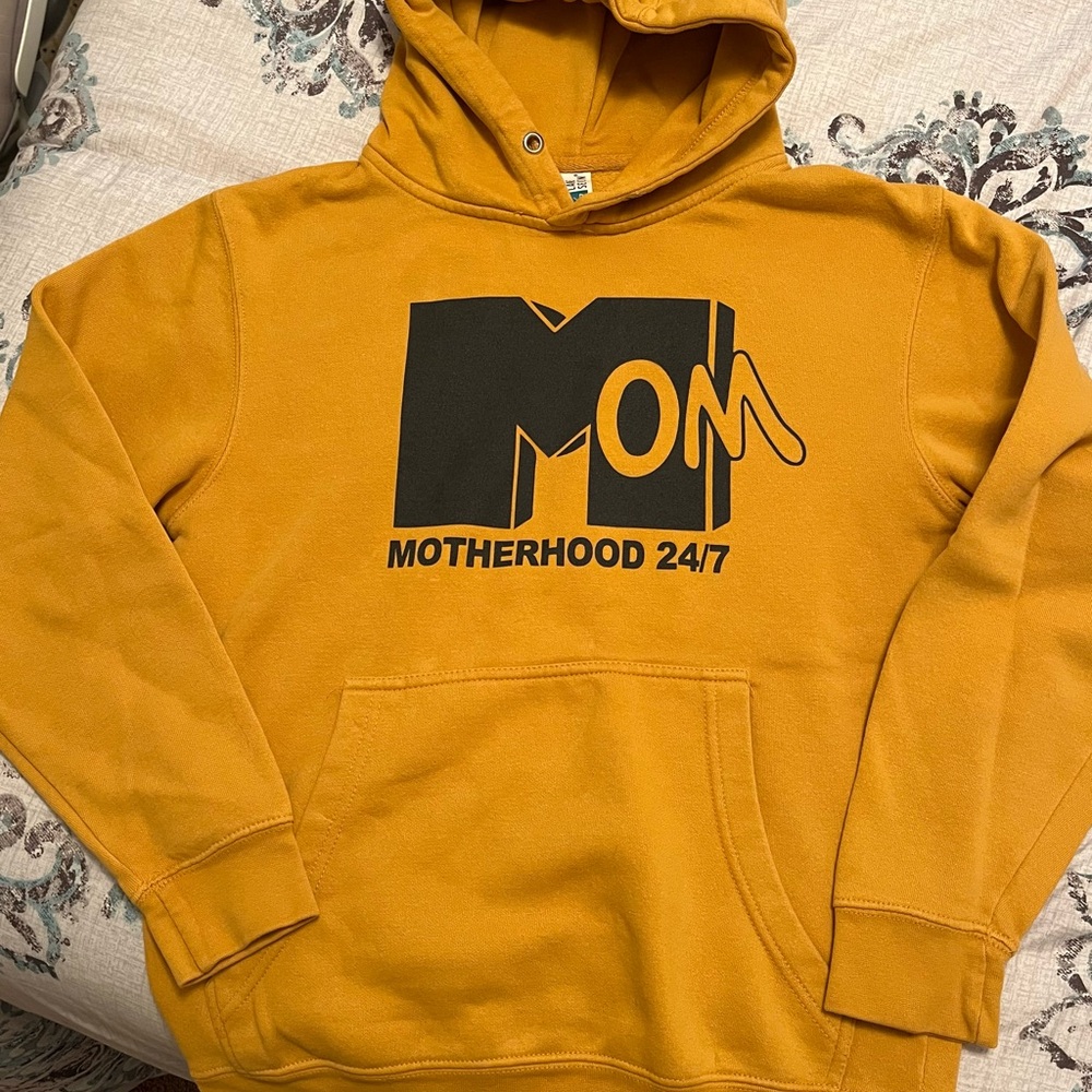 Mustard Yellow 'Motherhood 24/7' Hoodie